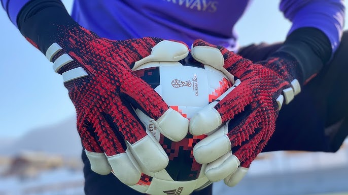 adidas Goalkeeper Gloves Predator Pro Al Rihla - White/Bright Cyan