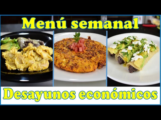Menú semanal desayunos económico, para cuarentena #quedateencasa  #cocinaconmigo - YouTube