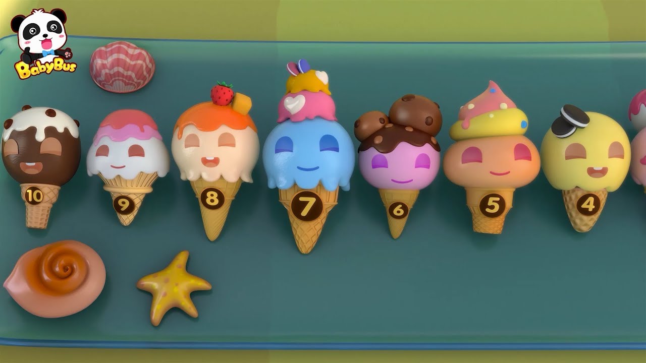 沙灘上的美味冰淇淋 | 刷牙兒歌 | 美食童謠 | 漢堡動畫 | 學數字卡通 | 寶寶巴士 | 奇奇 | 妙妙