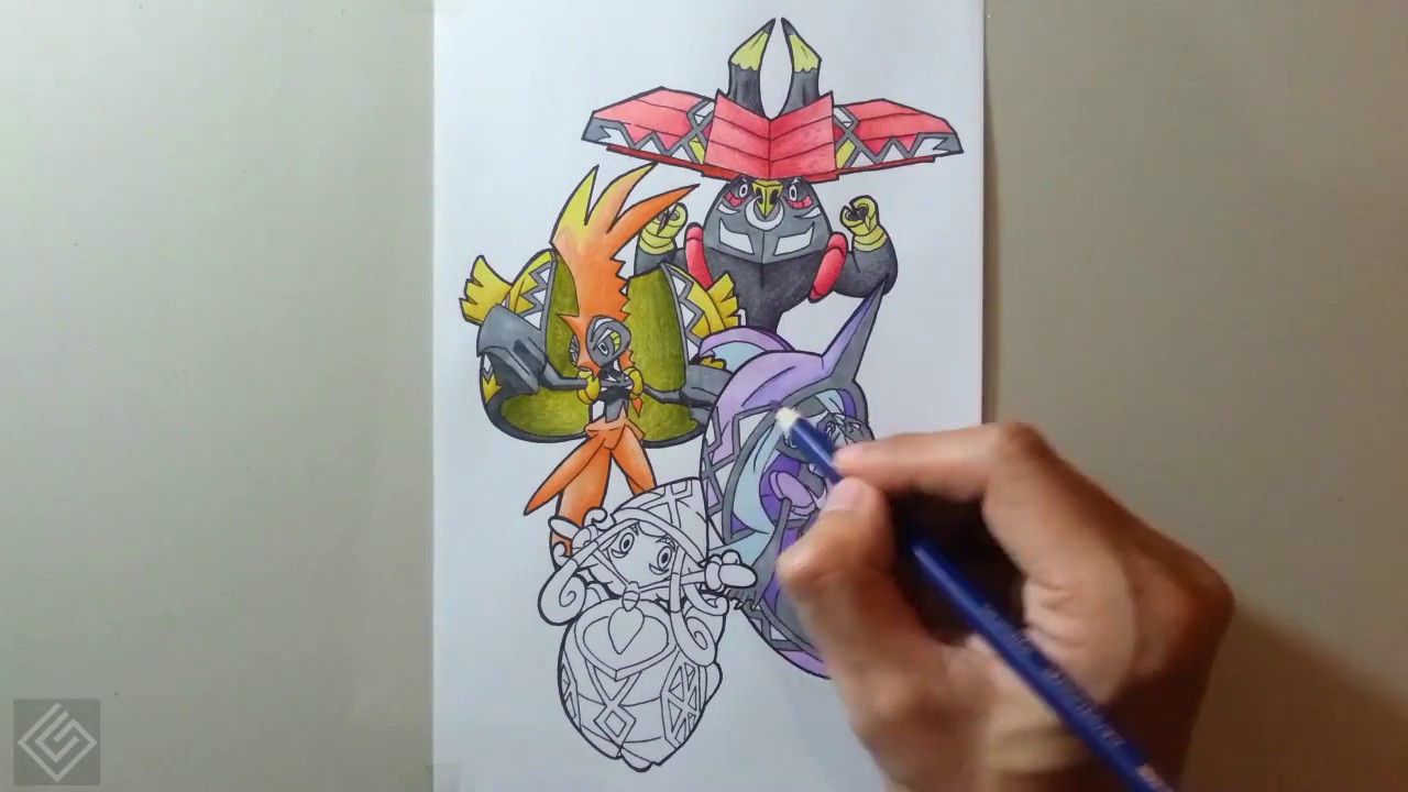 All Tapu Pokemon Pokemon Sun And Moon Labyrinth Draw Youtube