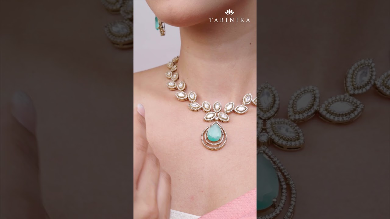 Classic Ivy Polki Necklace Set | Elegant Polki Jewelry for Weddings & Festive Looks