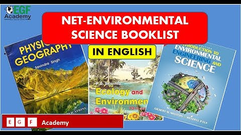 UGC NET Environmental Science Books in English l UGC NET Environmental Science Booklist l NTA NET