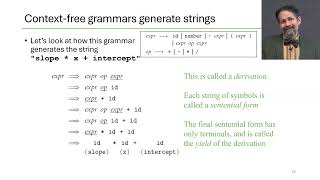 PLP 2.1.2-2.1.3 - Specifying Syntax: Context-Free Grammars, Derivations and Parse Trees