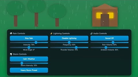 Rain and Thunderstorm Animation in Farm using HTML,CSS &JavaScript | Realistic Rain Effect Project🌾⚡