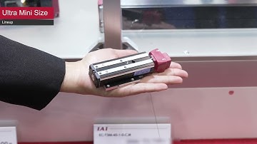 EC Mini, Small, Ultra Mini Size Electric Cylinders (cut from 2022 iREX IAI Booth Digest, 04)