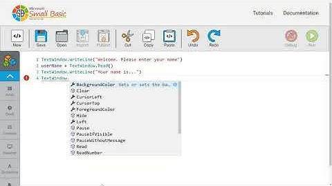 Small Basic - Tutorial 1 - Intro