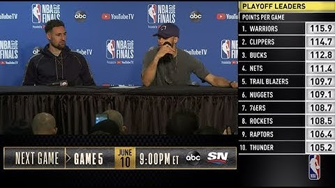 Stephen Curry & Klay Thompson Press Conference | NBA Finals Game 4
