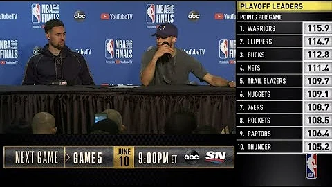 Stephen Curry & Klay Thompson Press Conference | NBA Finals Game 4