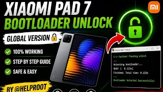 Xiaomi Pad 7 Global Version Bootloader Unlock🔓@HelpRoot #root #btunlock #xiaomi #mi #redmi #magisk