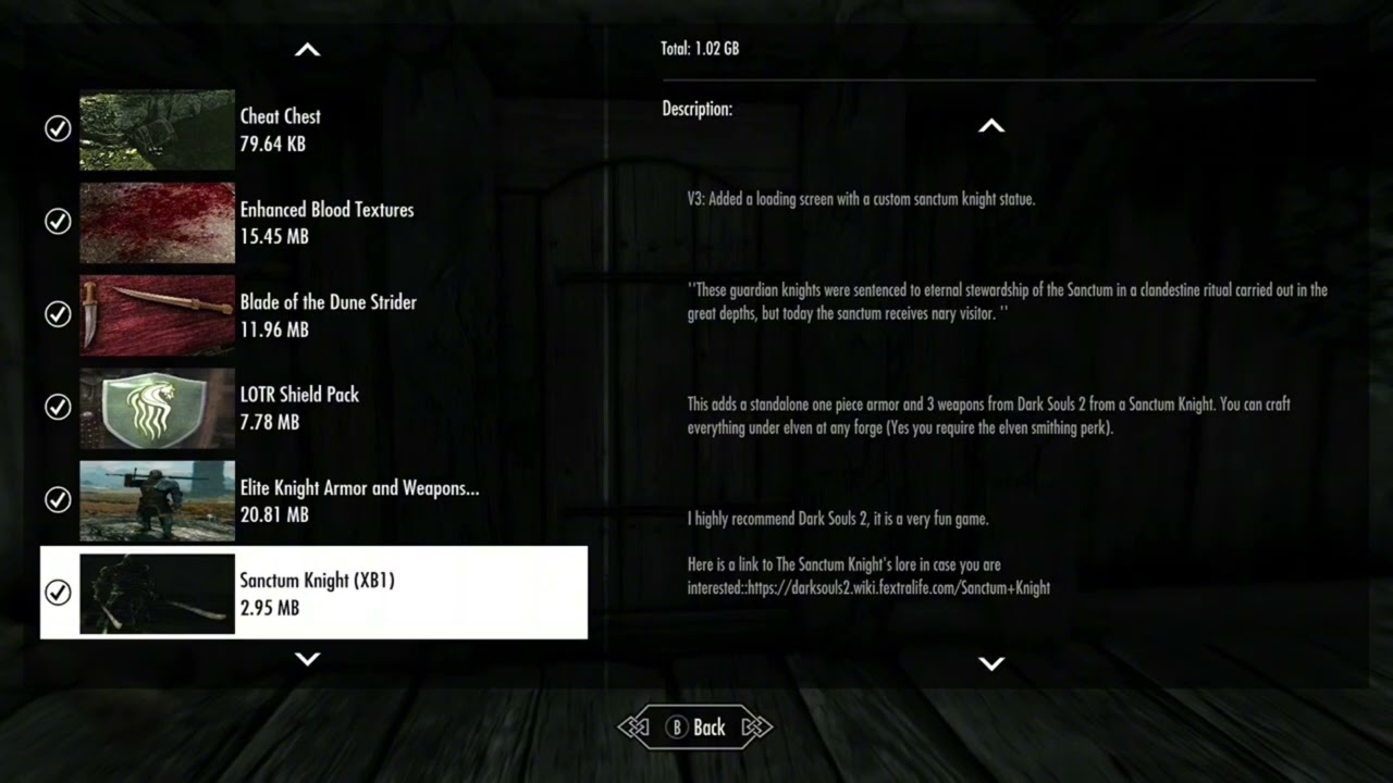 Updated Skyrim Mod list (Xbox/XboxXs)