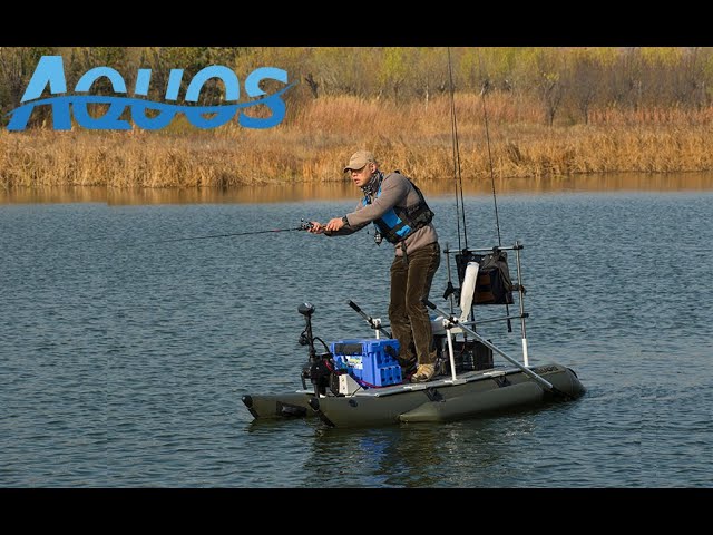 AQUOS# PF Fishme Series Inflatable Pontoon Boat for Fishing