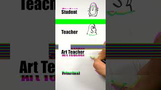 Teacher vs Student drawing challenge drawing art 16