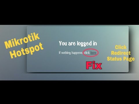 Mikrotik Hotspot Redirect to Status Fix