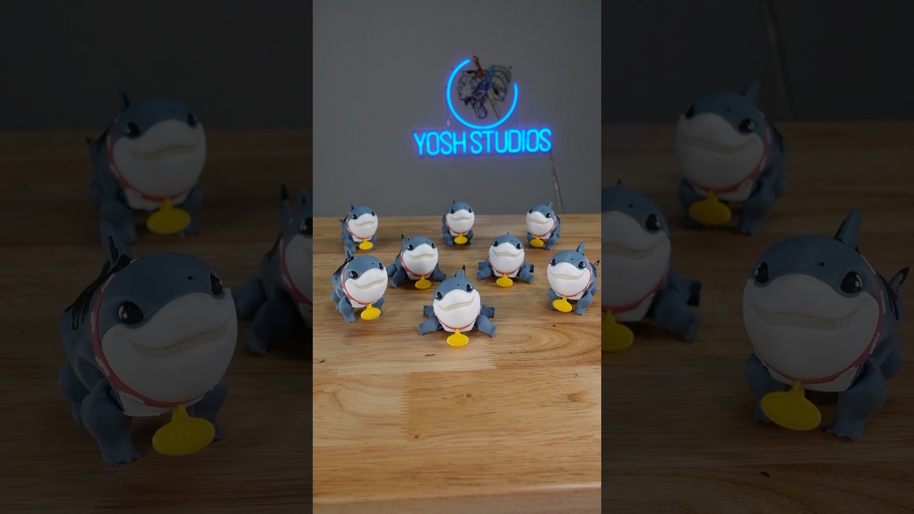 3D printed Jeff the Land Shark Flexi