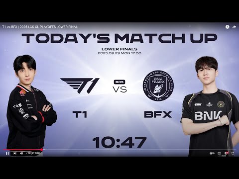 🔴 Trực Tiếp LCK CL 2025 Season Playoffs | T1.EA vs BFX.Y | Bình Luận Tiếng Việt LCK CL