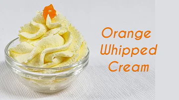 Orange Whipped Cream Frosting || Orange Fresh Cream || How To Make Orange Cream For A Cake