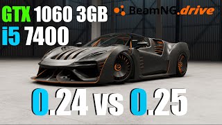 BeamNG.drive 0.24 vs 0.25 Update | GTX 1060 3GB   i5 7400 | Benchmark