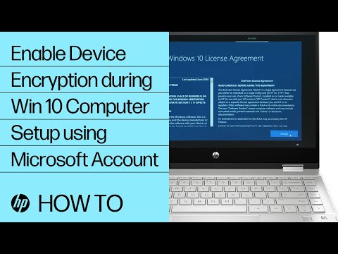 Enable Device Encryption during Windows 10 Computer Setup using Microsoft Account | HP Notebook |HP