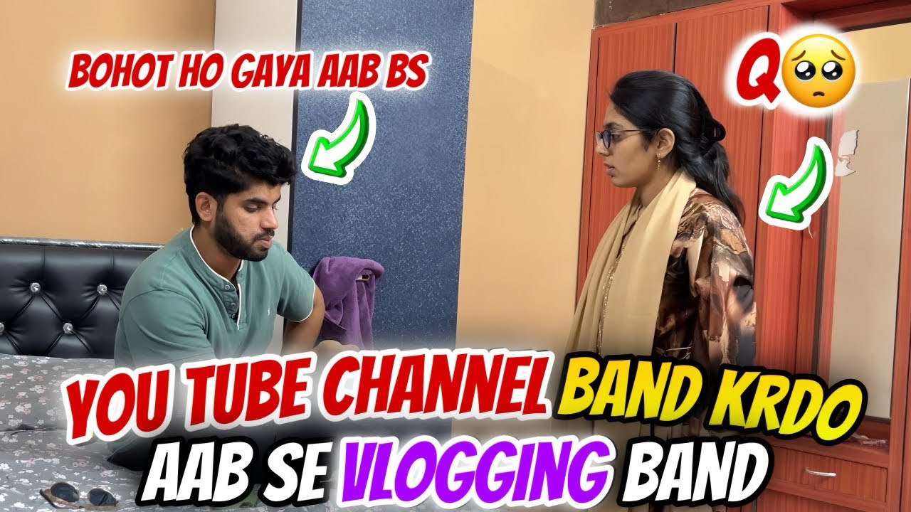 You Tube Channel  Band Kro😡 Riyaz Ko Aaya Gussa😡 Prank on Wife❤️ @HudaDIYvlogs 
