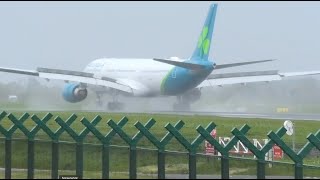 20 MIN WET! Arrivals at Dublin Airport RWY 28L