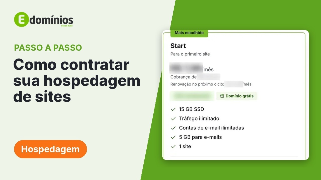 Vídeo: Contratar uma hospedagem