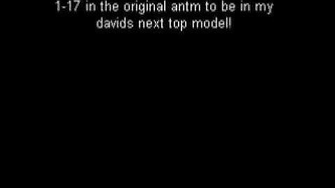 Davids Next Top Model Cycle 1