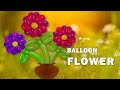 DIY Balloon Flower Tutorial Video-ബലൂൺ ഫ്ലവർ- Birthday Party Decoration Idea for Home-Malayalam.