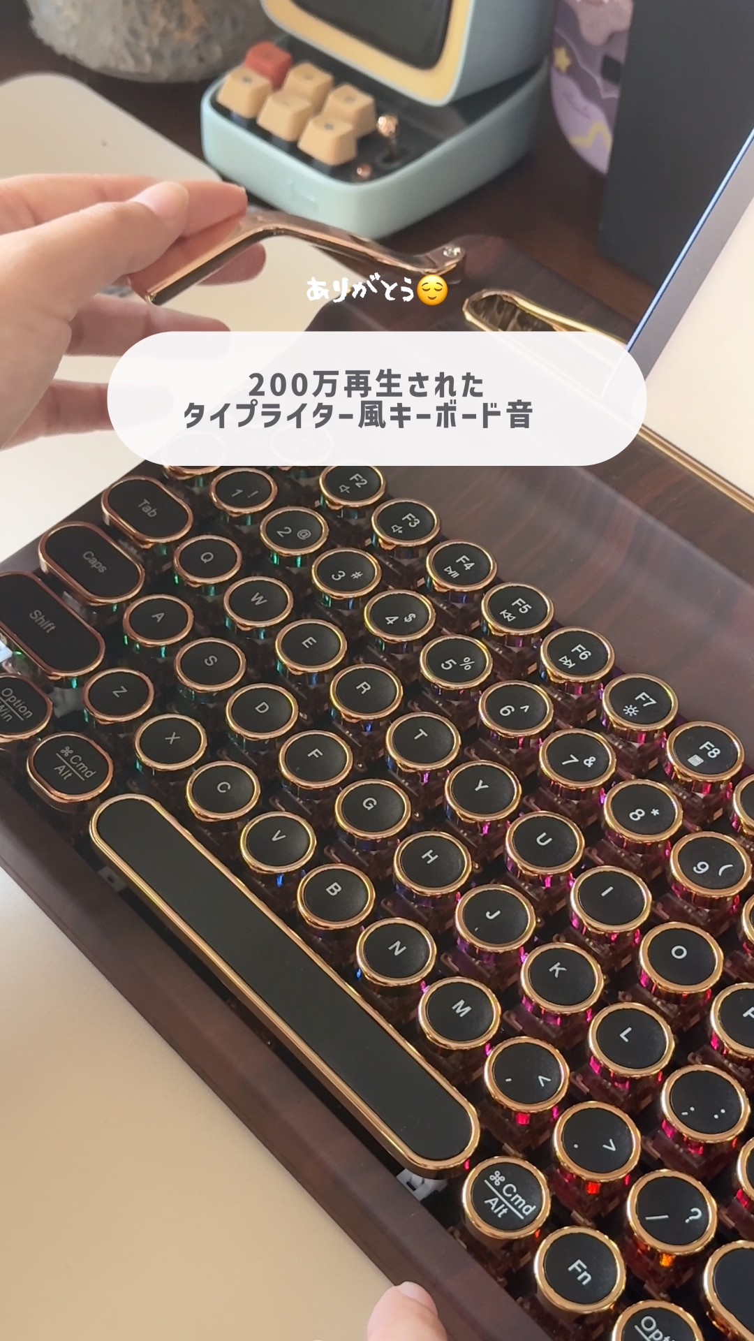 リベンジ】タイプライター風キーボードの音 #shorts #キーボード
