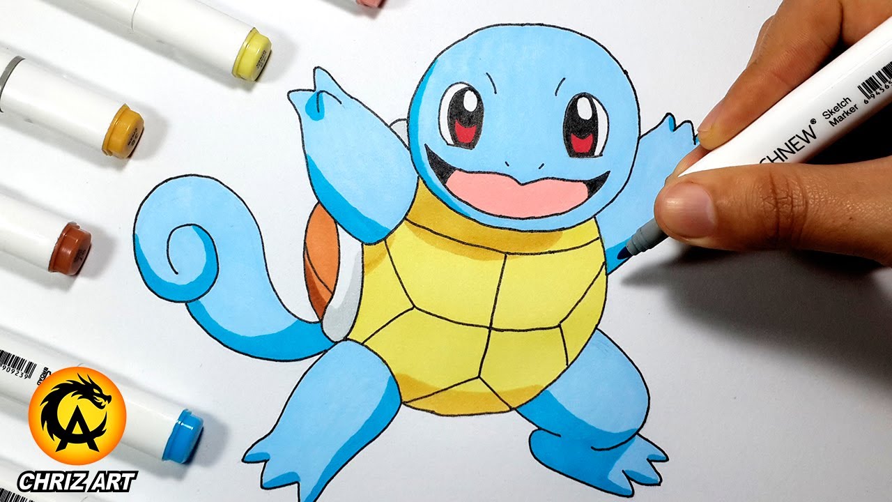 Cómo dibujar a SQUIRTLE (Pokémon GO)