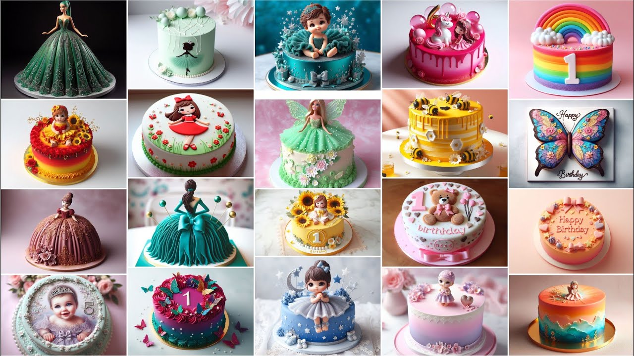 100 Unique Cake Designs for Baby Girl Birthday 🎀/ Cake for Girls / Baby Girl Birthday Cake Pictures🎂
