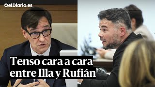 El tenso CARA A CARA entre RUFIÁN e ILLA en la comisión de las mascarillas del CONGRESO