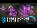 Three Honors Akshan Skin Spotlight - Pre-Release - PBE Preview - League of Legends