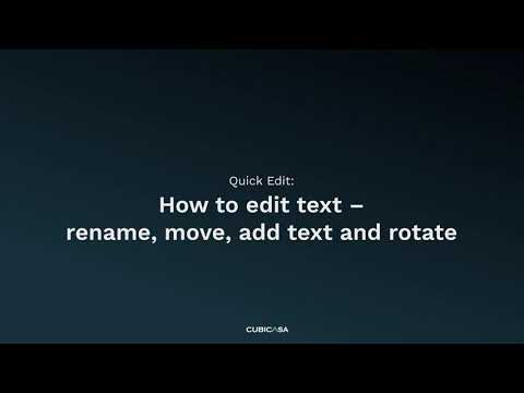 Quick Edit: How to edit text