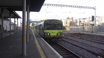 Irish Rail 8100 class dart train arrives Bray, Co Wicklow