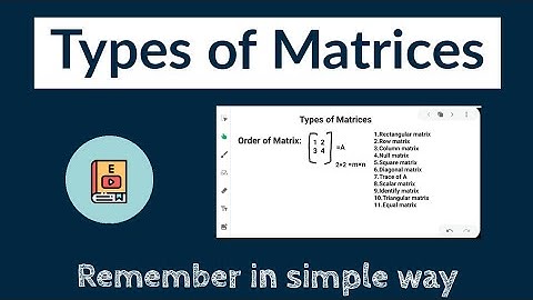 Different Types of Matrices - ECET | Diploma