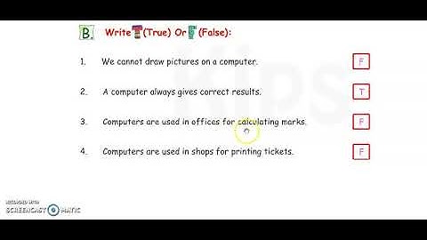 worksheet of ch 1 Computer a machine class 2