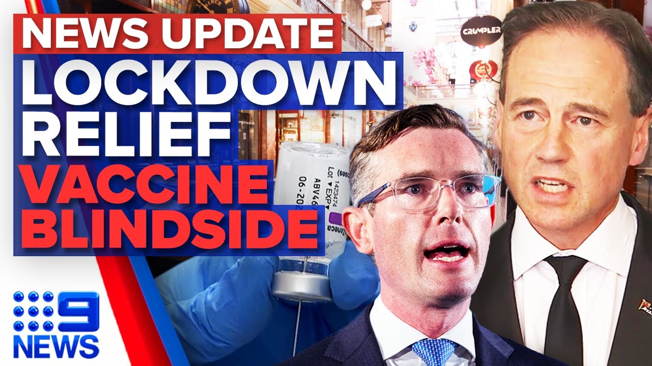 Lockdown relief for small business, doctors blindsided by vaccine changes | 9 News Australia