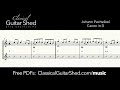 Pachelbel canon in d  free sheet music and tabs for classical guitar