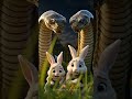 bunny's bite.. save life.. #aivideo #emotional #rabbit story #ai snake