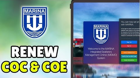 How to Renew Certificate of Competency (CoC) and Certificate of Endorsement (CoE) in MARINA