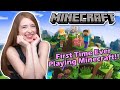 🔴 MY FIRST TIME EVER PLAYING MINECRAFT!!! - HELP!!