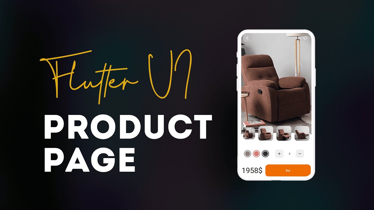 Single Product Page with Flutter • Ui - YouTube