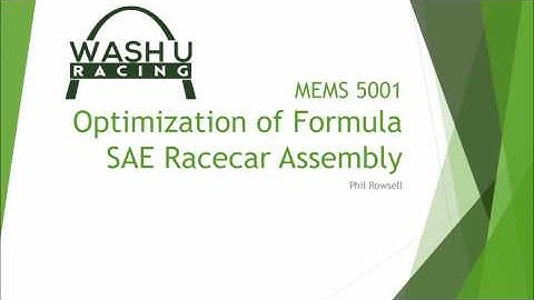 MEMS 5001 FSAE Assembly Project Report
