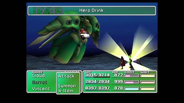 Overflow glitch vs Emerald Weapon Ps4.