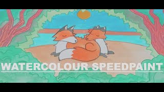 Let Sleeping Foxes Lie - A Watercolour Speedpaint + Voice-over Commentary