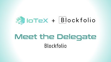 Welcome Blockfolio to IoTeX Delegates Program!