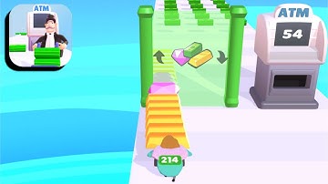 Atm Rush 🌈🤑💚 Gameplay (Android, iOS) All Levels AR1GP9