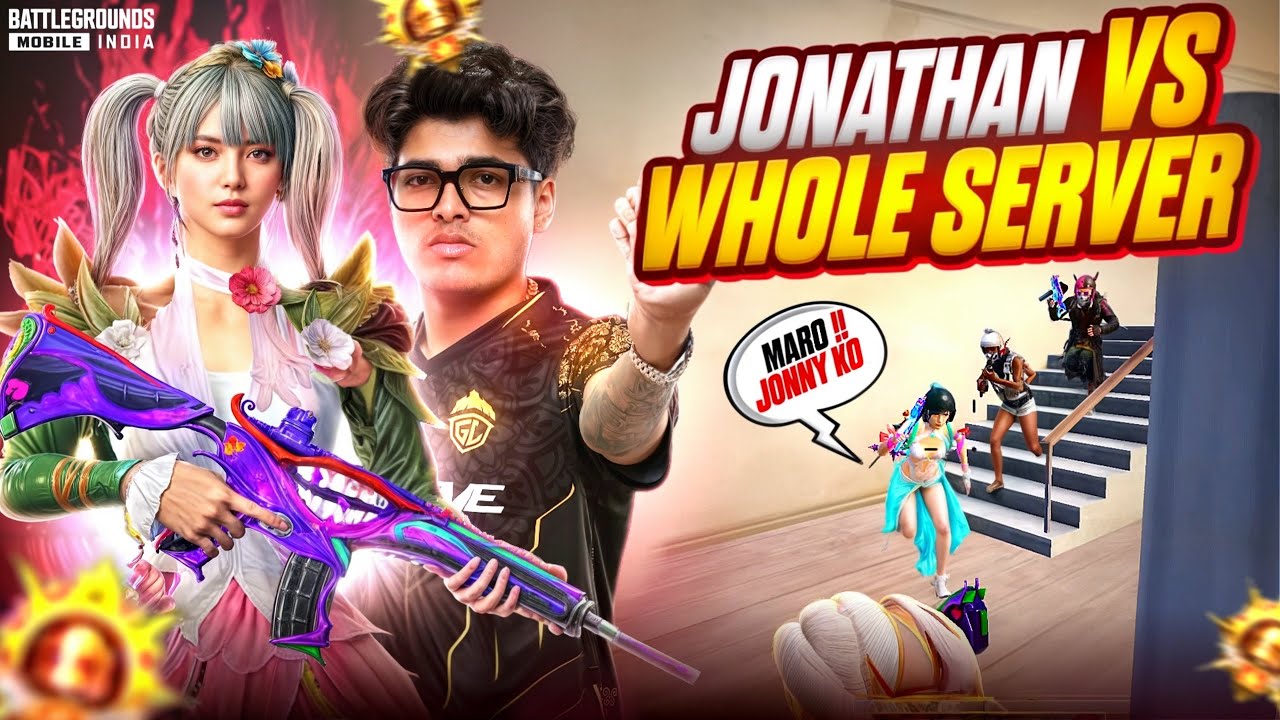 I Became JONATHAN GAMING for 24 Hours in BGMI 🔥
