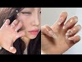 Lets do xiaohongshu inspired nails at home  asmr nail prep gelx application blush nails