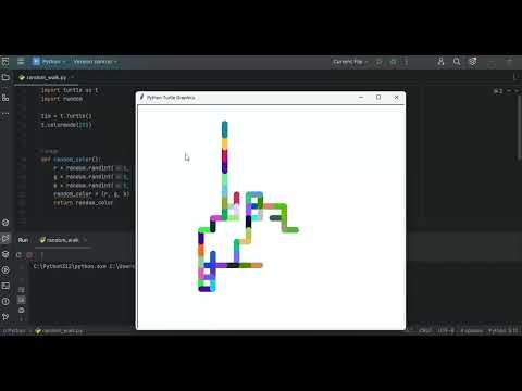 Random Walk in Python Turtle GUI
